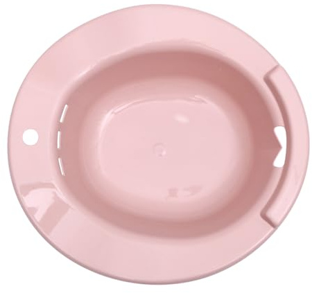 PartyKindom Badewanne für Kleinkinder Sitzbad aus Pp Rosa mit Wandaufhängung und Rutschfester Form Passend für Haushaltstoiletten | Wochenbettpflege, Squatfreies Design, Passend für Haushalts Wcs, für Schwangere und Senioren