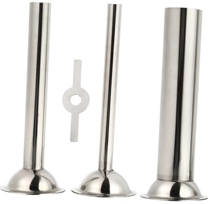 Holibanna Accessoires Pour Hachoir à Viande En Acier Inoxydable 420 3 Embouts Saucisses 14mm/19mm/25mm Kit Professionnel Support Intégré Usage Domestique