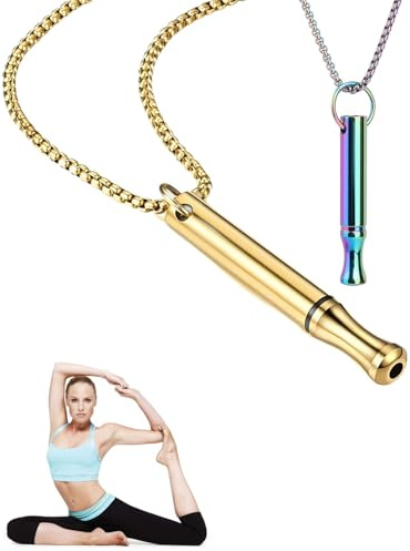 MYGLOAR 2 PCS Atemketten, Rauchfrei-Halskette, Raucherentwöhnungshilfe, Rauchfrei-Halskette, Original Raucherentwöhnungs-Halskette, Achtsamkeitskette, Raucherentwöhnungs-Atemkette （Gold + Farbe）