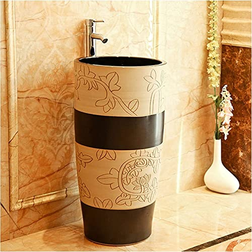 Lavabo Art Hotel Home, Meuble sous-Vasque, Facile à Nettoyer, en céramique, 42 x 83 cm (Taille Unique H) (Taille Unique C)