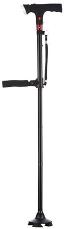 vitalicia Canne Naxir Légère et Pliable Canne télescopique et Pliable avec 4 Pieds pour Un équilibre Optimal, Lampe LED et Alarme intégrée