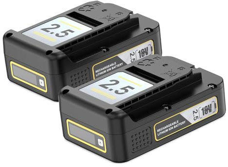 2x 18V 2.5Ah Replacement for Karcher Rechargeable Battery, fit for Karcher 18V Coodless Tool like Hedge Trimmer HGE 18-45 18-50 Lawn Mower LMO 18-33 18-36 Sprayer PSU 4-18 Vacuum Cleaner WD 1 3-18