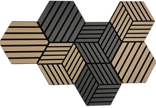 Acoustic Wall Panels Hanging 3D Boards Pack of 24 Cover 1.97m² 1.8 X30.8 X 26.7CM Per Piece Decorative for Noise Reduction in Studio, Home & Office Box-Style Grid Design (Dark Grey HWP 16D)