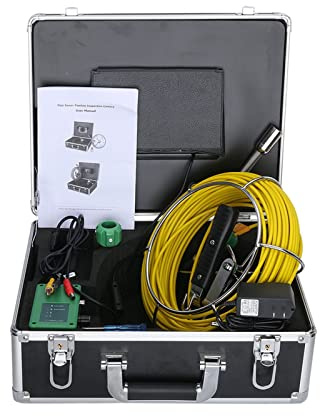 Endoscopio, Videocamera di ispezione del tubo da 30 / 50m, 8 GB TF. Carta DVR IP68. Drein Endoscopio industriale conduttura fognaria con monitor da 7 (20m)
