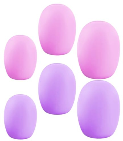 STOBAZA 6 Stück Make up Pinsel Schutzhüllen aus Flexiblem Silikon Staubdichte Aufbewahrung für Foundation Concealer Lidschattenpinsel Praktisches Organizer zubehör in Rosa Kompakt und