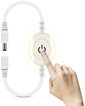 Interruttore dimmer for luce con sensore tattile DC 12V-24V 4A Regolatore di luminosità Dimmer touch dimmerabile continuo for striscia LED
