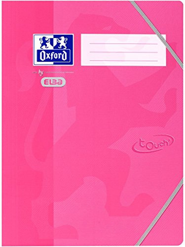 Oxford Eckspanner-Mappe A4, fester Karton, Soft Touch-Oberfläche, rosa