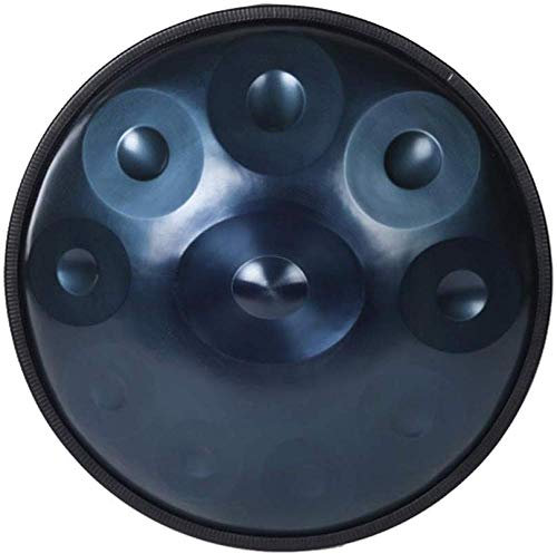 MMAN Handtrommel Handgemachtes Heilendes Musikinstrument-Geschenk,Handpan Drum Sound Performance Mit Drum Bag -10 Tone,Bleu~10tones