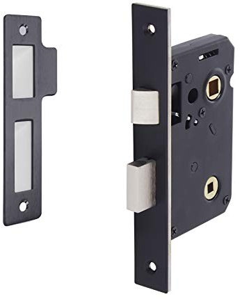 Matte Black Bathroom Lock 63mm / 45mm Mortice Lock Backset