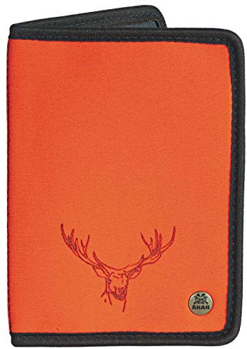 Akah Jagdscheinetui aus Neoprene signalorange für Treibjagd & Drückjagd Geschenkidee für Jägerinnen und Jäger