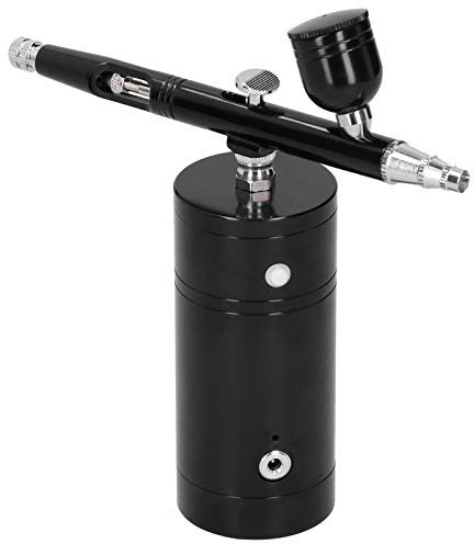 Zerodis Airbrush-Kit G11 Pumpe Single Action Wiederaufladbarer integrierter Sprühstift Aluminium-Akku-Airbrush-Set für Make-up Art Craft Nails Kuchen dekorieren