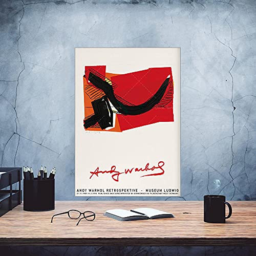 CloudShang Andy Warhol Bild Hammer Sichel Abstrakt Bunte Porträt Promi Kopf Poster Pop Gemälde Vintage Wand Galerie Ausstellung Dekor Leinwand G28060 30x40cm/Kein Rahmen