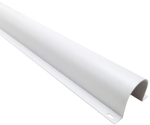 Electriduct 2 Plastic Flanged Wire Guard Cable Raceway - 3 Feet Stick - White