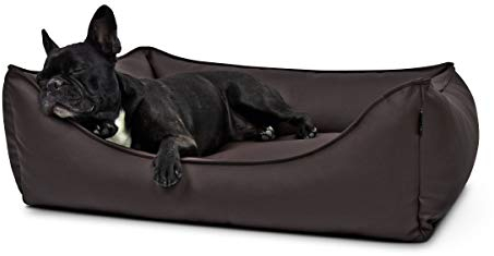 Mypado Hundebett, Hundesofa Dreamy Kunstleder in braun, 3 Größen