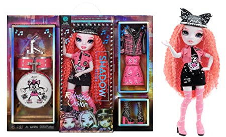 Shadow High Rainbow Vision Neon Shadow - MARA PINKETT - Bambola alla Moda Rosa Elettrico, Accessori per Rock Band e Outfit - da Collezionare - Età: 6+ anni