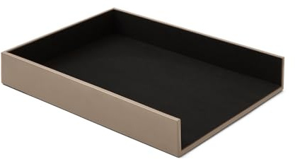 Eglooh Minerva Dokumentenablage Schreibtisch aus Regeneriertem Leder und Mikrofaser – Elegante Briefablage A4 Organizer – Büro Zubehör Made in Italy