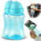 HOVUK 2PCs Blue Easy Flow Sippy Cups 300ml - Weighted Straw, Leak-Proof Bite Spout, Spill-Proof Design for Drinking, Trainer Cups for Babies and Toddlers 12+ Months
