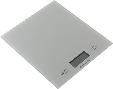 Botti Mono Küchenwaage | Hochpräzise Messung (Genauigkeit 1 g) | Messbereich bis zu 5.000 g | Hintergrundbeleuchtetes LCD-Display | Automatische Abschaltung | Gehärtetes Glas für Langlebigkeit