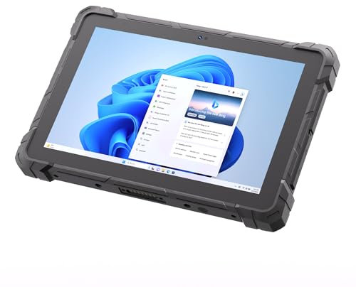 HEIGAOLAPC Tableta PC Robusto para Exteriores Win11 Pro Sólido Tableta Resistente Antipolvo Antigolpes Impermeable, N100, 8GB RAM, 128GB ROM, 8000mAh Batería, 10,1 Pulgadas, 2 USB3,2, Type-C, RS232