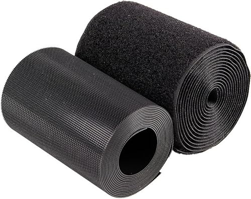 PEARL Kabelklettband: Klettband mit Nylon-Schlaufen/-Haken, zum Aufnähen, 80 kg/m, 100mm, 2m (Klettband zum Aufnähen breit, Fixierbänder, Jacke)