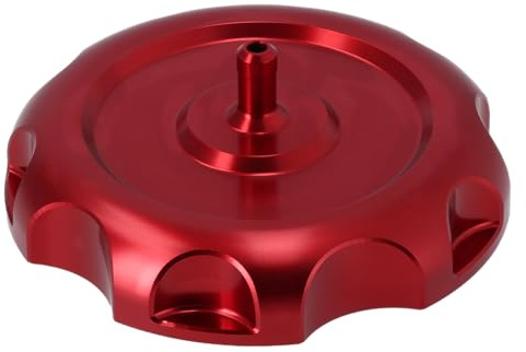 CNC Tankdeckel mit Entlüftung, Racing Optik, Rot - für Simson S50, S51, S