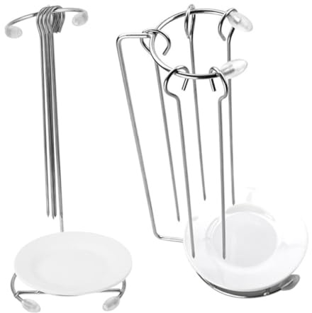 MOTHNUR 2 Juegos Soportes de Acero Inoxidable para Brochetas de Barbacoa de Racks Colgantes para Pinchos Reutilizables Prácticos y Duraderos para Cocina Bbq