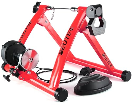 CXWXC Allenatore a rulli per bicicletta con regolazione a 5 marce, pieghevole in acciaio per bicicletta da 16 a 29 pollici, per allenamento in bicicletta a casa, per interni