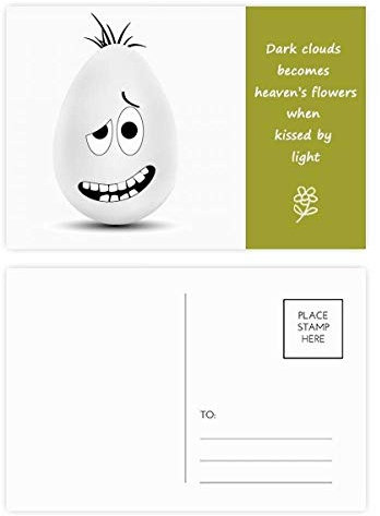 Ostern-Festival, lustige farbige Eierkultur, Poesie, Postkarten-Set, Dankeskarte, 20 Stück