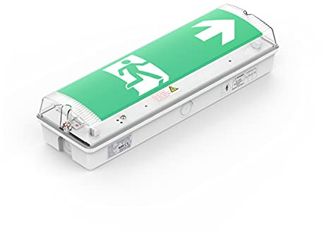 shopVG Dauerlicht LED Notleuchte Notbeleuchtung Exit Notausgang Fluchtwegleuchte Notlicht Fluchtweg EXIT IP20 oder IP65 (Dauerlicht IP65 Wandmontage)