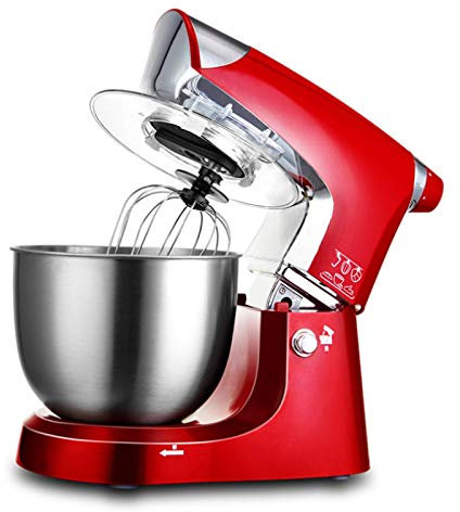 JHNEA Impastatrice Planetaria Multifunzione, Robot da Cucina Mixer Multifunzione, Sbattitore Elettrico Cucina, 1000 W, 5 Litri, SC-203,Red