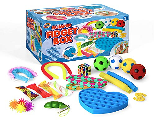 HGL Fidget Box, SV21083, per bambini dai 3 anni in su, 24 pezzi, motivi e colori assortiti