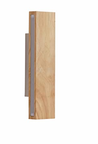 ACMHNC LED Wandleuchte Holz Innen Wandlampe Vintage Nachtlampe 3000K Warmweiß Up & Down Leuchte Flurlampe Wand Dekorative Wohnzimmer Gang Korridor Treppenhaus Balkon Wandbeleuchtung (32cm)