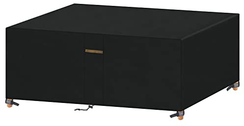 VANSHEIM Housse Protection de Mobilier Jardin Exterieur Housse Table Jardin Imperméable Couverture Coupe-Vent Au UV 420D Tissu Oxford pour Table Canapé Inclinable Chaises Rectangulaire 242x165X100cm