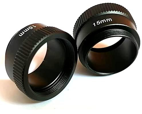 2x Metal 15mm Connect-or Screws Height 2cm Video Camera Lens C-CS Mount Adapter Circle Rings For Increasing Distance Lens And Image Sensor Conversion Interface Photo-graphy Parts Accessories