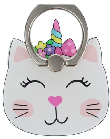 Kittycorn Kitten Cat Unicorn Phone Ring Holder Grip Finger 360 Mount Stand Mobile Universal Loop for All Smartphones