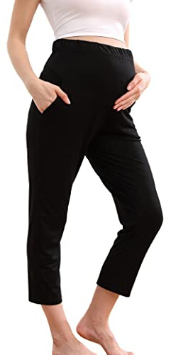 COLOMI Casual Schwangerschaft Hose Damen Mutterschaft Leggings Umstandsmode Hose Bequemen Stretch Sweatpants