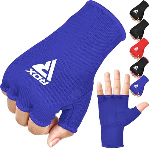 RDX Vendas Boxeo Guantes Interiores, Elástico Cinta Mano Muñeca Soporte, Vendaje Envolturas Protector Wraps, Muay Thai MMA Kick Boxing Artes Marciales Entrenamiento Puñetazos Gimnasio, Hombre Mujere