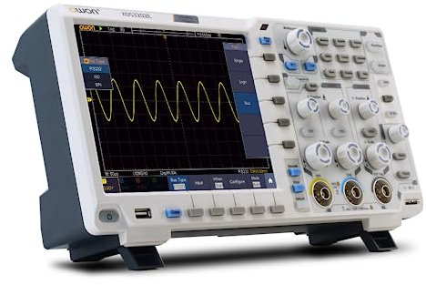 GuliTech 3 in 1 2CH Oscilloscope XDS3202E Osiloscopio Digital Oscilloscope 1GS/s 200MHz 2CH+1(external) 40M Record Length 8 bits Multimeter Oscilloscope(XDS3202E)
