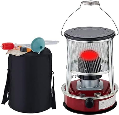 Raumheizungen Campingkocher, Mobile Kerosinheizung, Konvektionsheizungen for den Außenbereich, Jagd, Wandern, Überleben, Notfall, Surround-Heizung (Color : Red (4.6L))