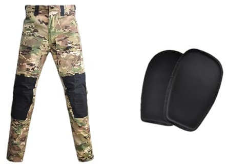 ZMIN Taktischer Anzug mit Kapuze Uniformierte Militär Hemd + Hose Armee Jagd Anzug Taktik Wandern Paintball Kleidung Kampf Hemd CP Pants with Pads S