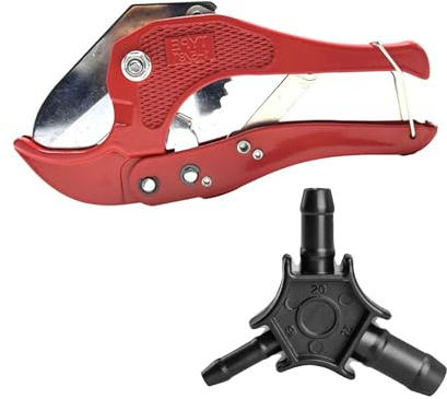 Coupe Tuyau et Ebavureur Multicouche Ensemble D'outils, Pince Coupe Tube pour Coupe-tube en 1-5/8 Pouces 42 MM, Calibreur Ebavureur pour Tuyau de Diamètre 16-20-25 MM avec Poignée Ergonomique (Noir)