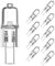 TobeBright Bombilla Halógena G4 12V 5W, 10 pcs de Adjustable AC/DC 12V Bombillas HalógenasG4, Lámpara de Larga Duración Blanco Cálido 2800K para Iluminación Interior, Lámpara de Araña