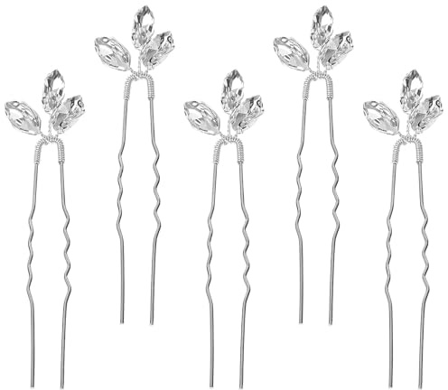 Forcine capelli cristallo confezione Forcine da- Sposa Eleganti in Oro con Cristalli e Strass, Accessori Capelli Luminosi per Donne e Ragazze, Ideali per Matrimoni e Occasioni Speciali, 5 Pezzi