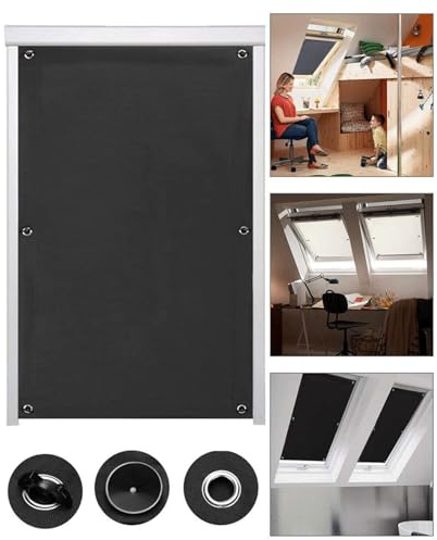 Maritown Black Out Blinds Stick on Portable Travel Blackout Blind with Suction Cups No Drill Temporary Curtains for Bedroom Windows Skylight Doors