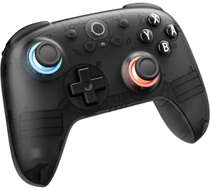 VITURE × 8BitDo Ultimate 2C Bluetooth Gaming Controller for Switch & Switch 2 | 6-Axis Motion Control | Hall Effect Joysticks | Rumble Vibration | Turbo Function | Wake on Shake | Smoky Translucent