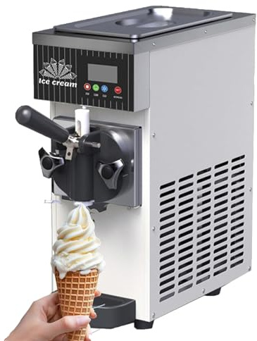 Macchina Per Gelato Commerciale, Macchina Per Gelato Soft Elettrico Da 450 W, 80-100 Bastoncini Di Gelato/Ora, Pannello Lcd Con Pre-Raffreddamento Automatico, Per Snack Bar Di Ristoranti Silver