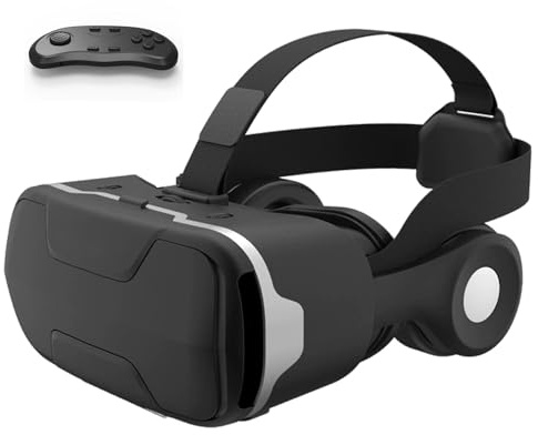 VR Brille, 3D Virtual Reality Headset Mit HD-Anti-Blaulicht-Linsen, VR Glasses Augenschutz Brille PC Unterhaltung, für iPhone Samsung Android 4,7–7,2 Zoll(D)