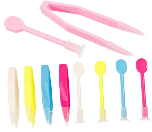 COLLBATH 10 Pièces Pince à Épiler et Ventouses pour Lentilles de Contact Extracteur de Lentilles Set de Voyage Couleur Aléatoire