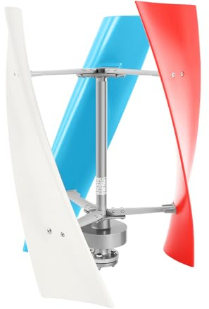 MEHOOSPVN 400W Windturbinen Generator 3-Klinge Vertikale Windgenerator 24V Wendel Windkraftanlage, IP67 Elektromagnetismus Windkraftanlage Komplettset mit Controller, Boote Pavillons Gartenbeleuchtung