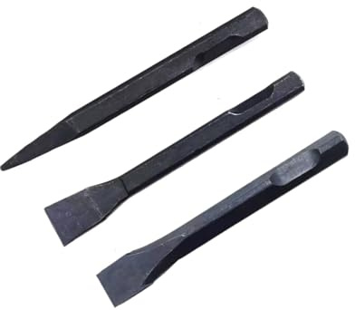 Pelle pneumatique T2 T5, marteau pneumatique, machine antirouille, outil de démolition professionnel(3pcs Chisels)